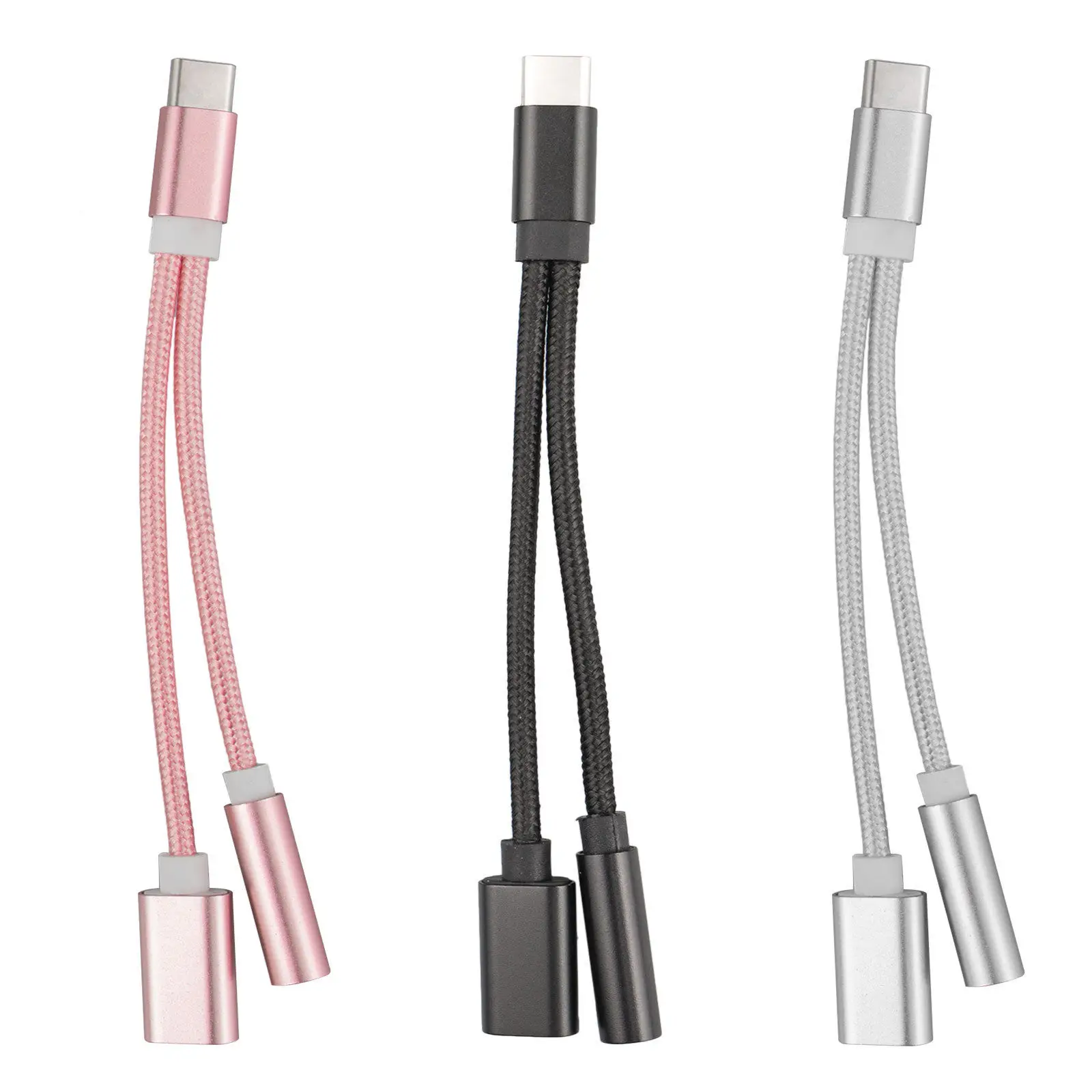 Usb type C аудио адаптер+ зарядный кабель 2 в 1 тип-c до 3,5 мм разъем для наушников вспомогательный конвертер для xiaomi для Letv для huawei