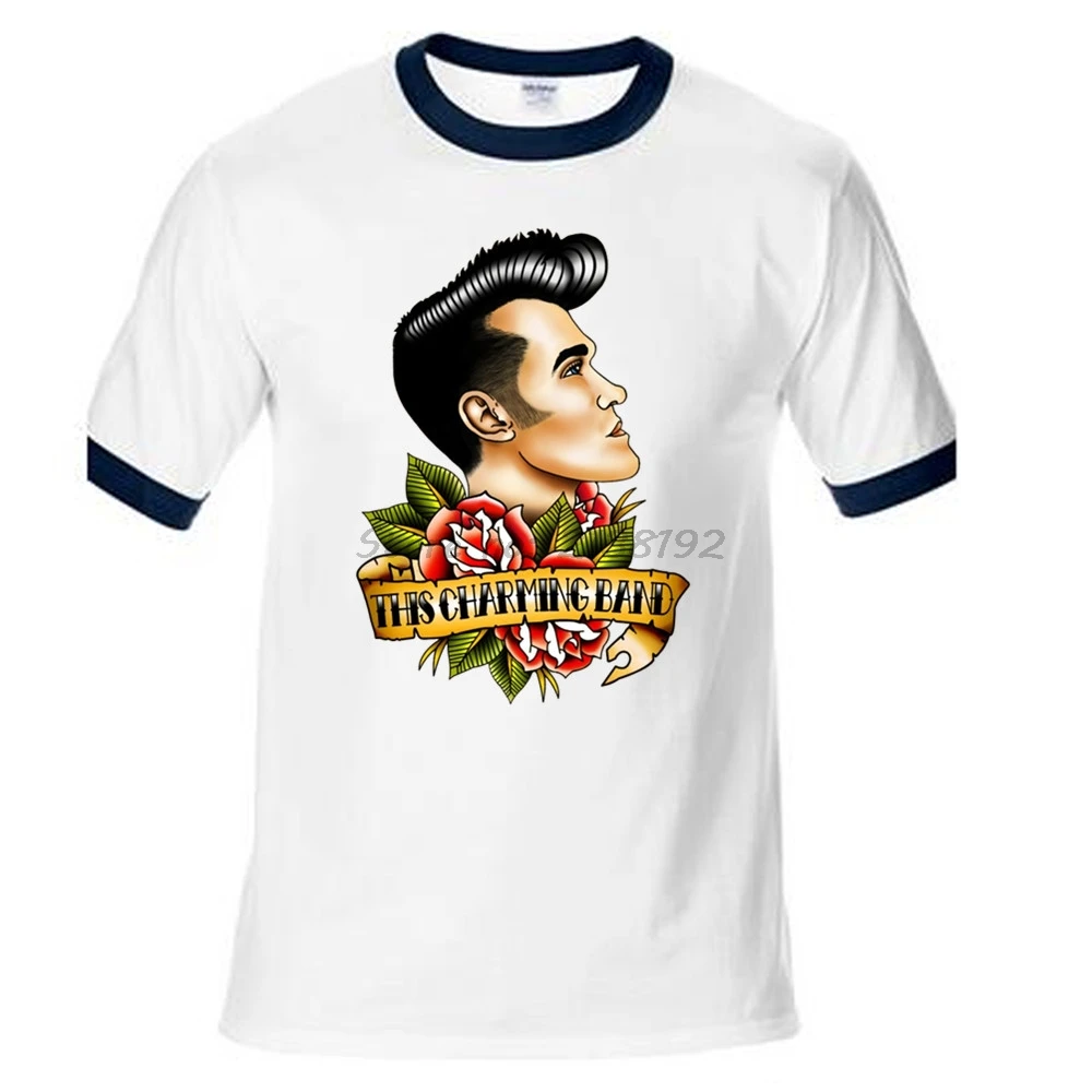 

rock band the smith morrissey everyday is like sunday hand drawing pop style streetwear brand men summer t shirt male top tees