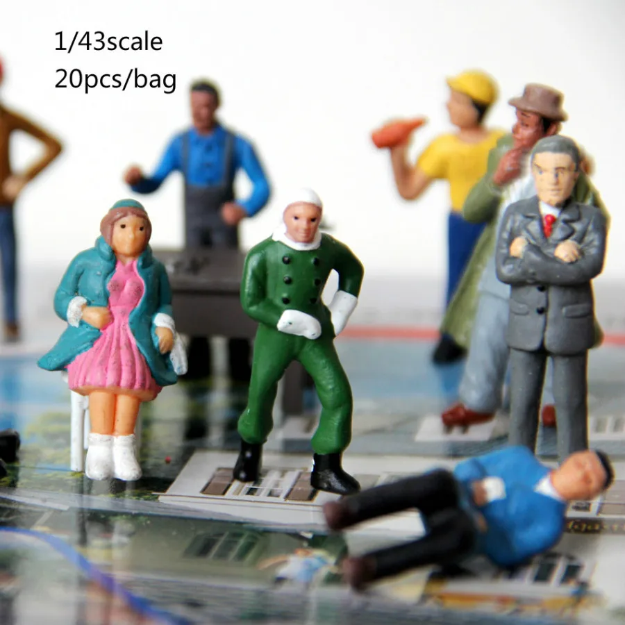 

20pcs/lot 1/43scale new shape architecture models people in model making