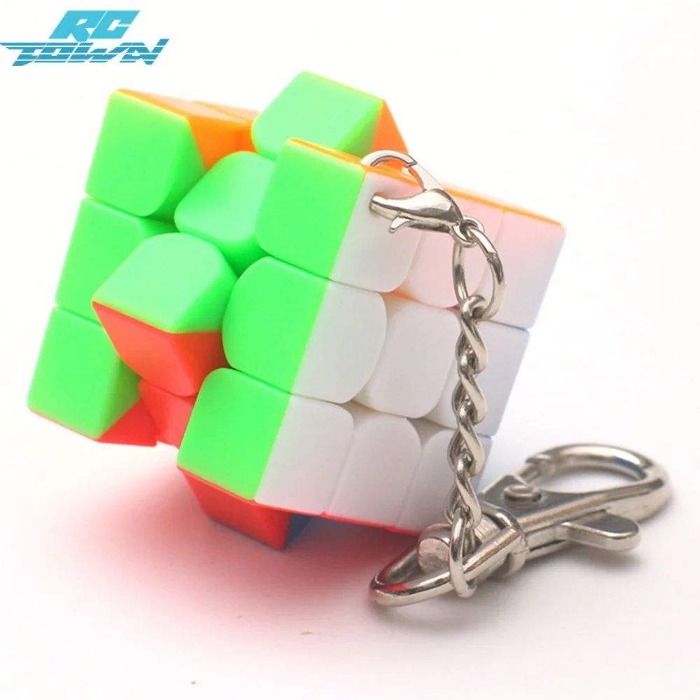 RCtown 3cm Mini Small font b Magic b font font b Cube b font Key Chain