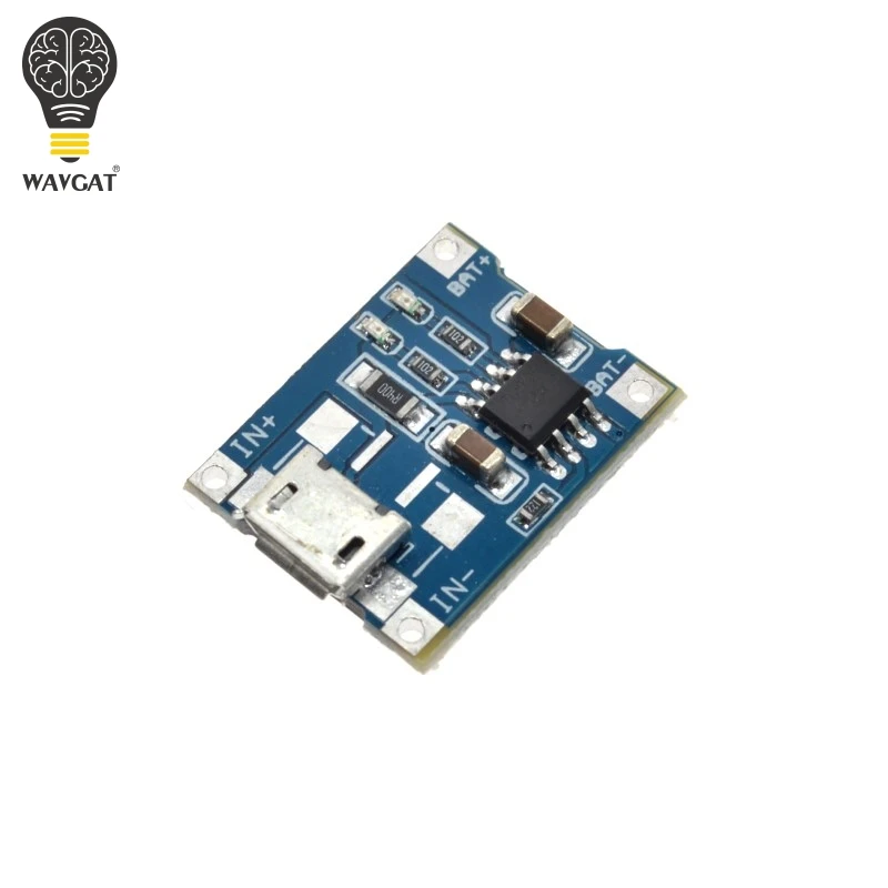 WAVGAT 5V 1A Micro USB 18650 литиевая батарея зарядное устройство Модуль + защита двойной