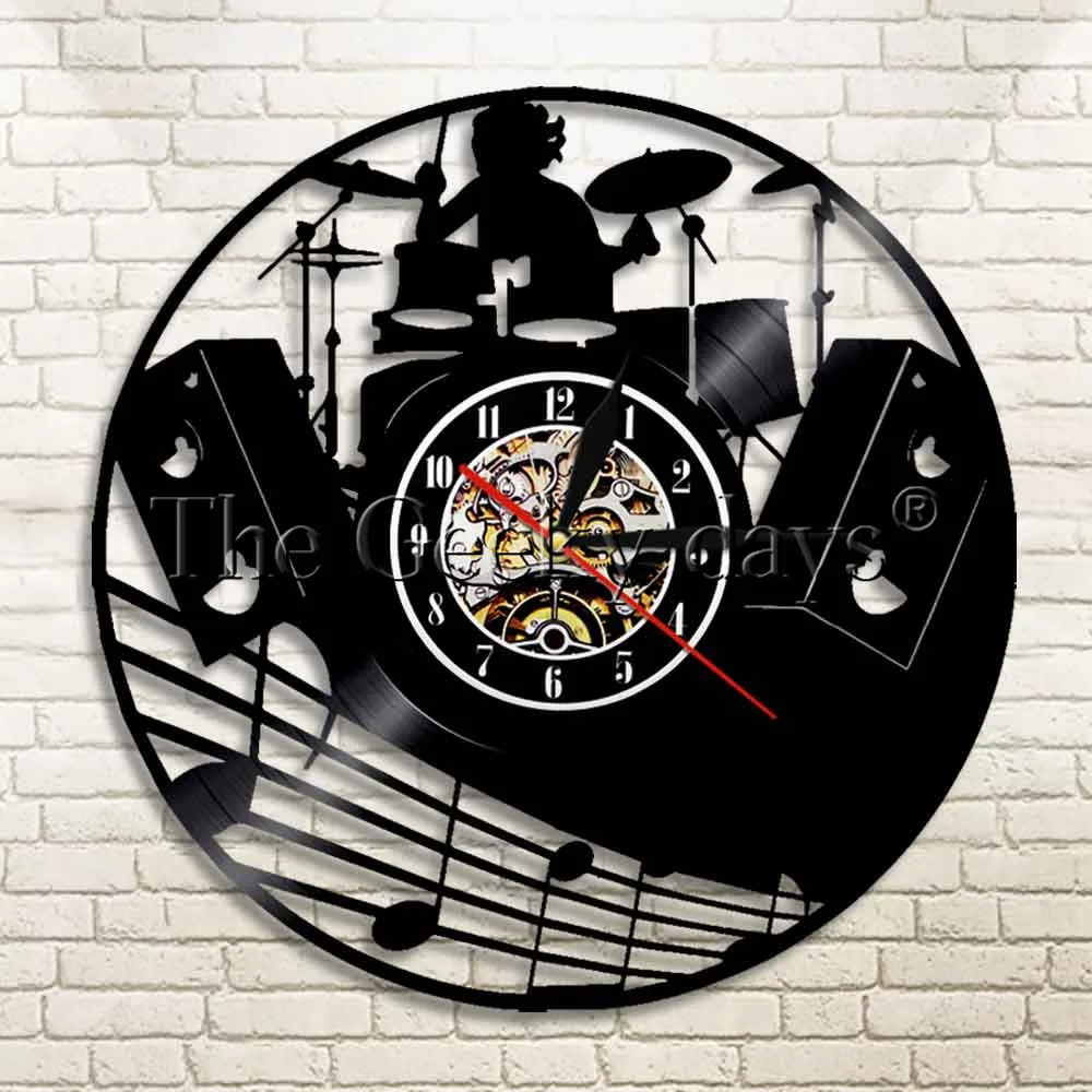 Buy 1Piece Drummer Drumkit Clock Rock N Roll Drums