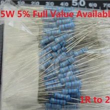 500 шт 1/2 W 0,5 W оксид Carbom Металл резистор 1R/2.2R/4.7R/5.1R/6.2R/6.8R/7.5R/8.2R/10R/12R/15R/18R/20R/22R /24R/27R/Ом 5