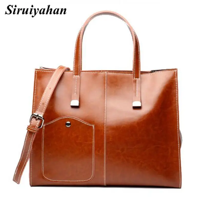 

Summer Women Handbag Genuine Leather Casual Tote Shoulder Bag Bucket Ladies Purse Shopping Bag Satchel Large Capacity Totes Sac