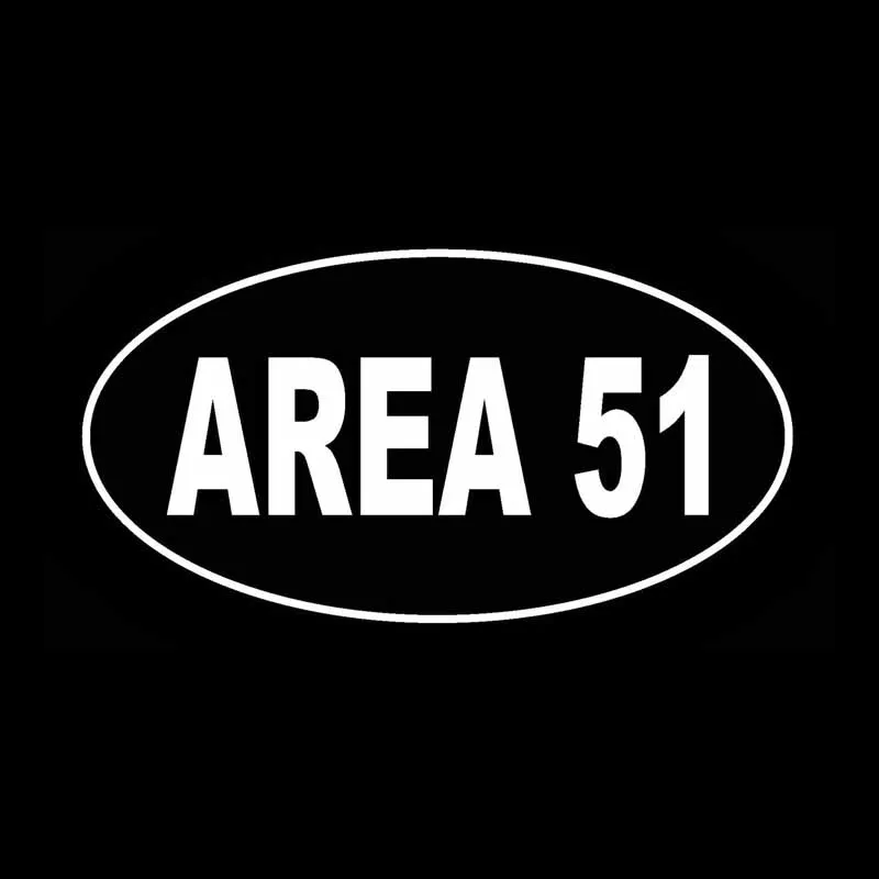 YJZT 14,5 см* 7,7 см AREA 51 овальные винил автомобиля Стикеры наклейки черный, серебристый цвет C10-01545