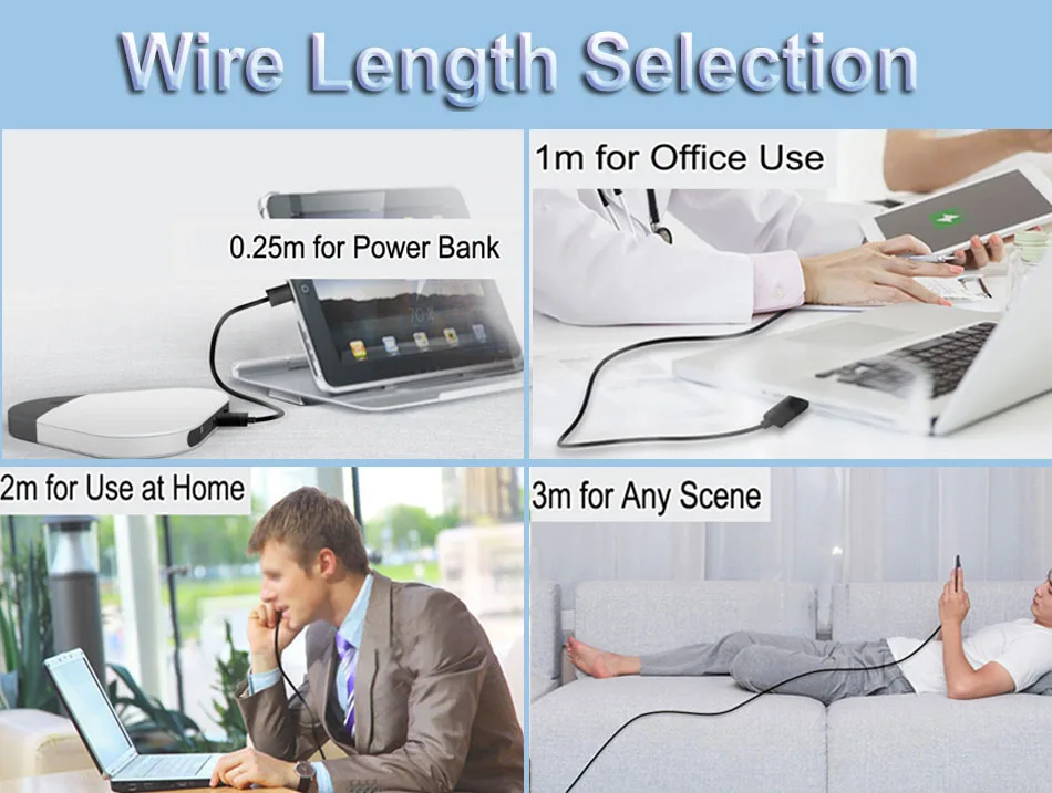 Светодиодный usb-кабель для вспышки, линия передачи данных, зарядное устройство для мобильного телефона для iPhone для Xiaomi для huawei для Android type-C 1 м 2 м, чехол для кабеля