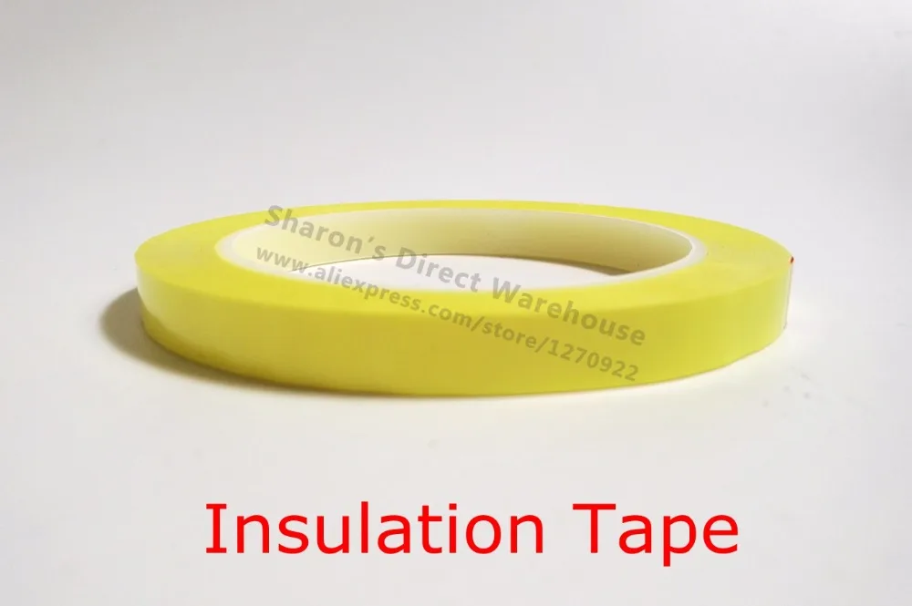 

2 rolls 24mm Mylar tape For Transformer Tape Polyester Insulating Tape Yellow, Red, Blue, Black, White, Clear, FREE SHIPPING