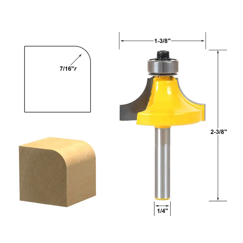 1 шт. Круглый над планкой-хвостовик 7/16 дюйма радиус 1/4 | Инструменты