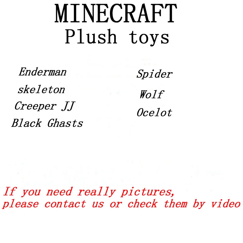 

New Minecraft Plush Toys Brown Cow Ocelot Enderman Stuffed Animals Dolls Minecraft Creeper Baby Toys Birthday Gifts