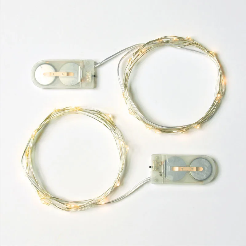 

CR2032 Button Battery Box Copper Wire Christmas Lights 2M 20LED Waterproof Wedding Decorations Party Decoration Led Lights