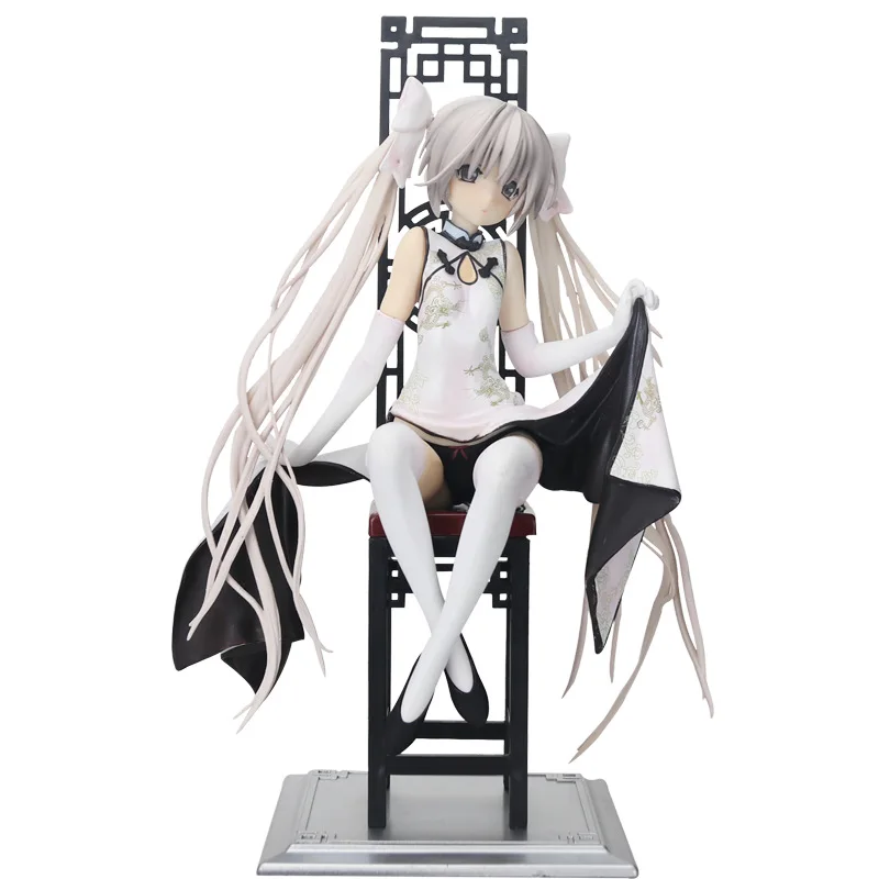 22cm Adult Love JP Anime Game Black Silk Dress Yosuga no Sora Kasugano Sora Sexy PVC Action Figure Collectible Toy Free Shipping (2)