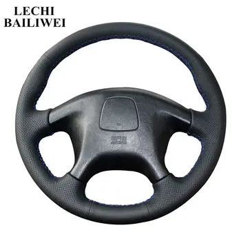 

DIY Hand-stitched Black Artificial Leather Car Steering Wheel Cover for Mitsubishi Pajero Old Mitsubishi Pajero Sport