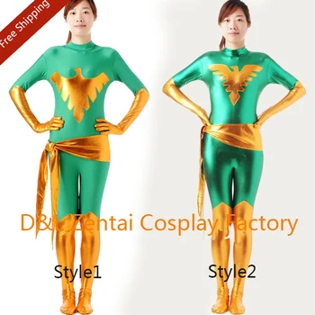 

Free Shipping DHL Halloween Costumes For Women X-men Costume Phoenix Cosplay Superhero Zentai Custom Fantasy Carnival Costume