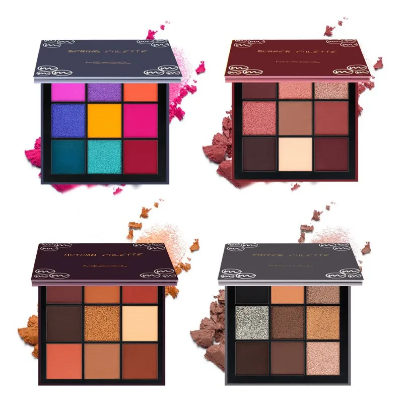 

New 9 Colors 4 Seasons Glitter Eyeshadow Makeup Pallete Matte Diamond Powder Pigments Cosmetics Shimmer Shine Beauty Eyeshadow