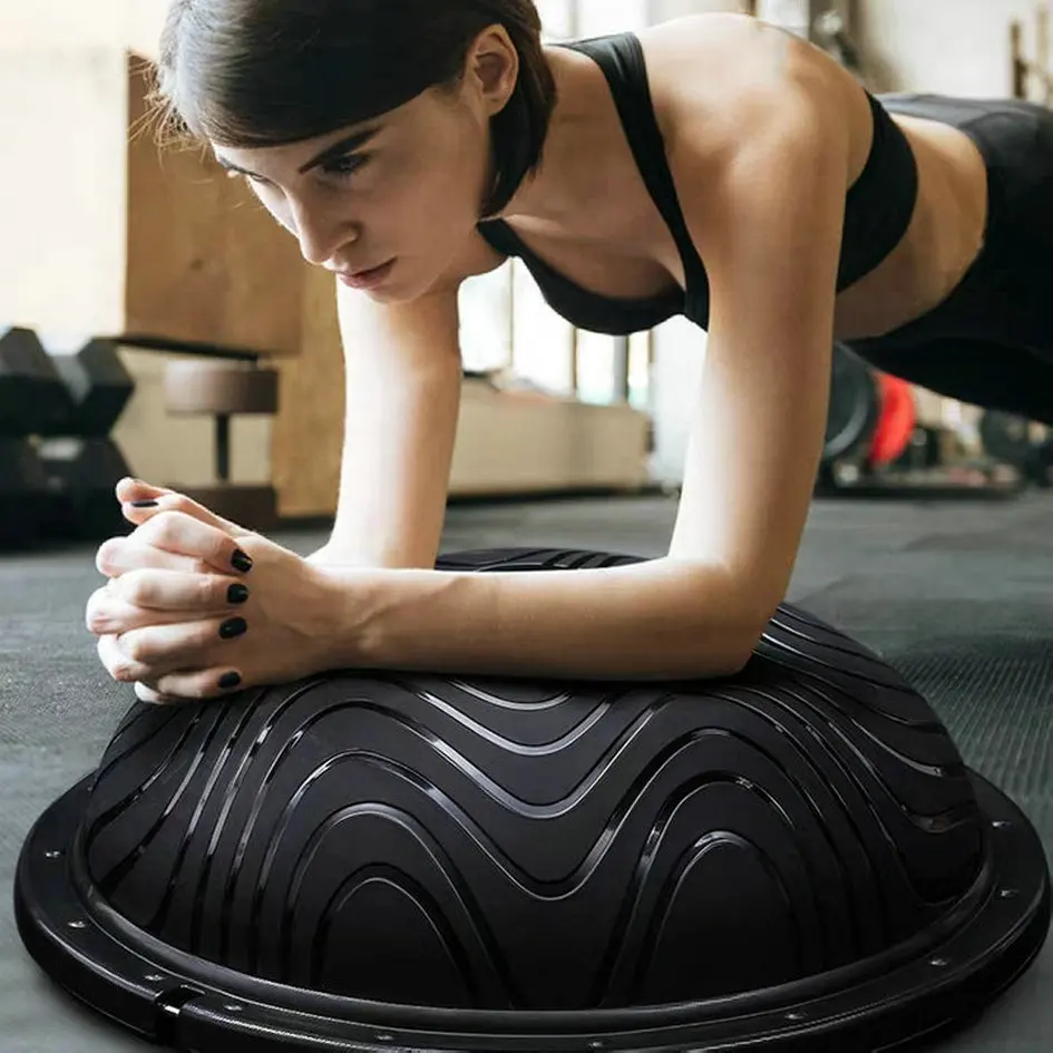 

New model High quality yoga ball body balance half ball fitness BOSU ball exercise gym ball Sport Fitball Proof