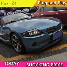 Doxa автомобильный Стайлинг для BMW Z4 E85 светодиодный фары 2003-2008 для Z4 фары светодиодный угол глаза drl H7 hid Биксеноновые линзы ближнего света