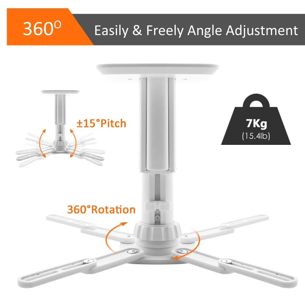 Регулируемый потолочный универсальный проектор серии Moman F07, настенный кронштейн макс Вес 7 кг для проекторов LCD/DLP
