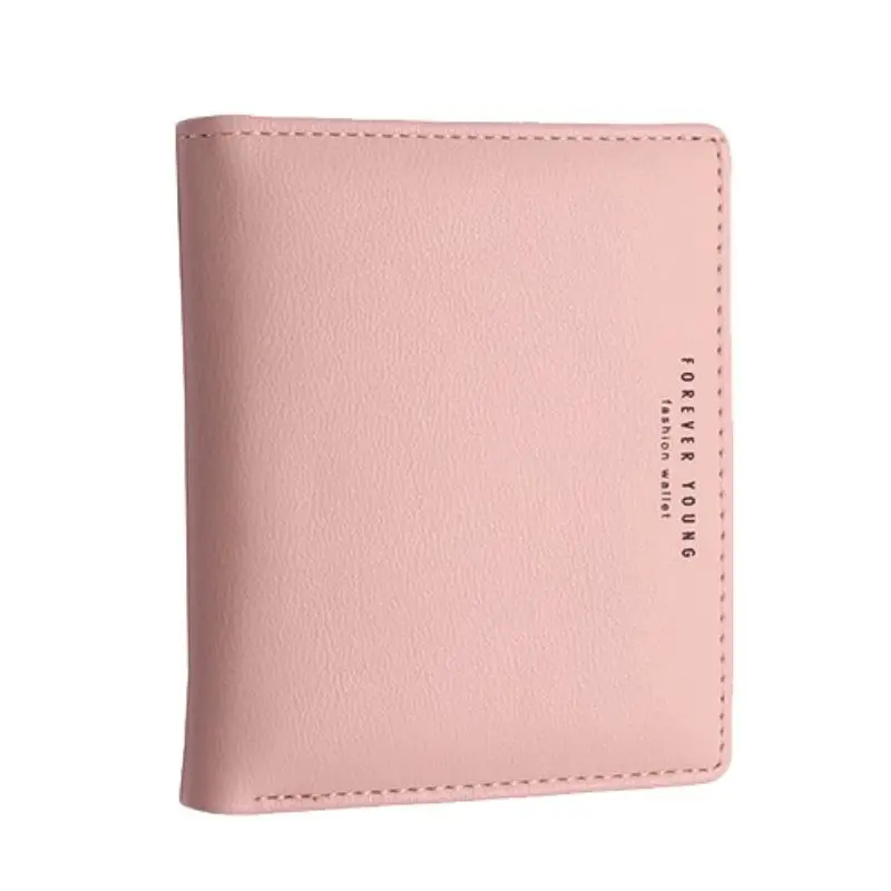 Модный женский кожаный маленький кошелек, женский короткий кошелек на молнии с карманом для монет, многофункциональный женский клатч, сумки для денег, высокое качество - Цвет: Pink