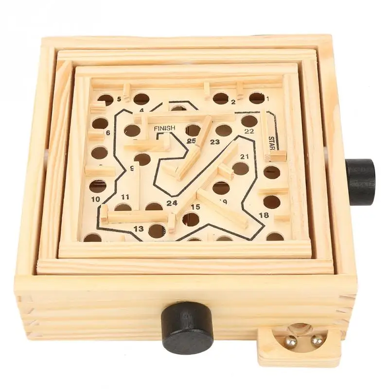 

2019 Wooden 3D Puzzle Labyrinth Toys Maze Board Games Toys With Steel Beads Development Educational Puzzles Toy For Children Kid