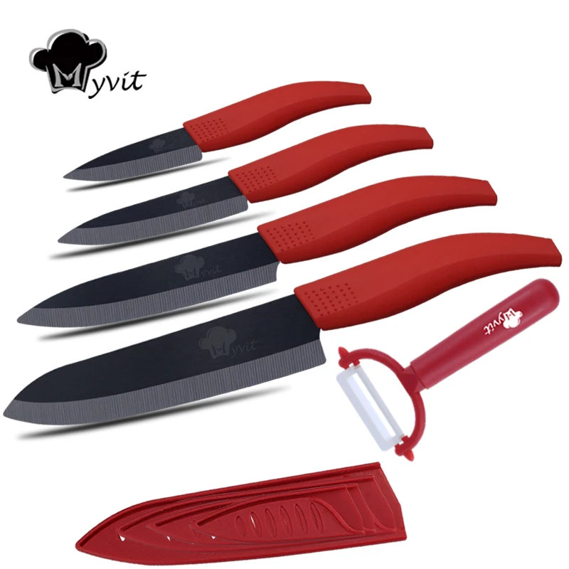 Myvit brand Ceramic Kitchen Knives set Knife sets 3 paring 4 utility 5 slicing 6 chef