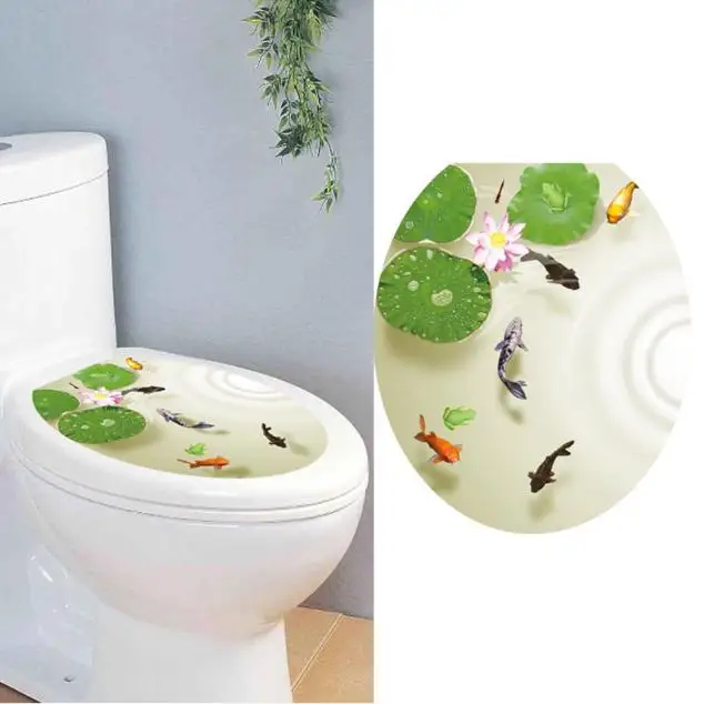 

2019 latest hot practical toilet seat stickers decals vinyl art detachable decoration