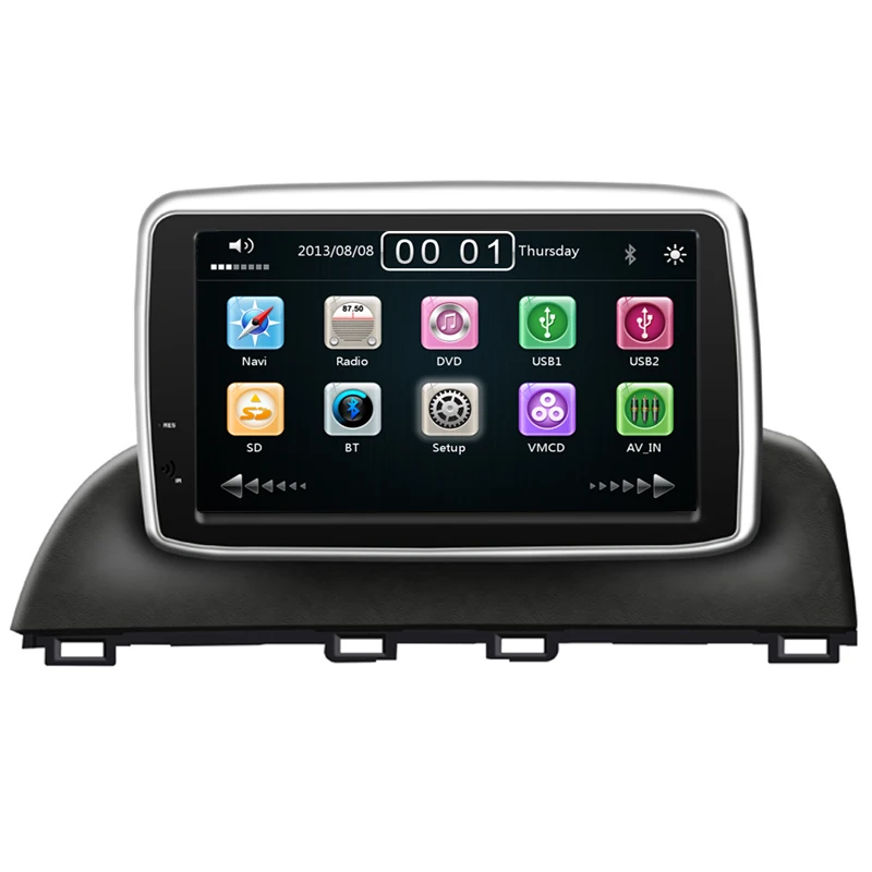 Емкостный сенсорный автомобильный DVD GPS навигатор стерео для Mazda3 Axela BT управление
