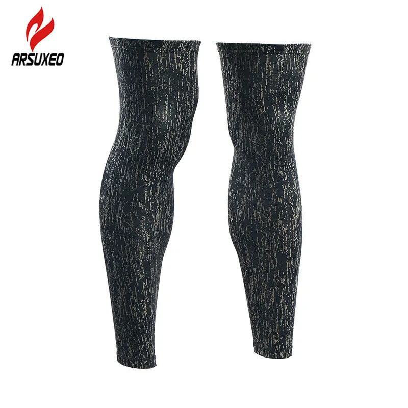 

ARSUXEO Reflective Leg Warmers Cycling Bike Leg Sleeve Compression Legs Calf Leggings Running Football Soccer Leg Warmers