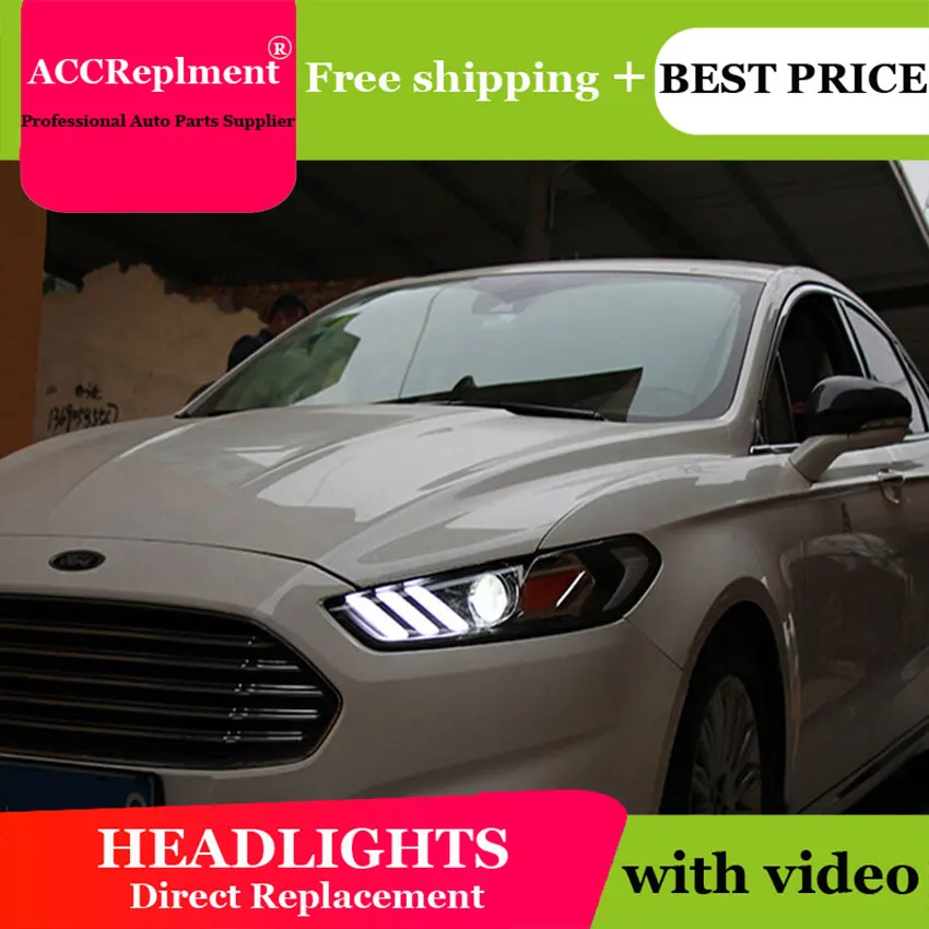 Автомобильный Стайлинг для Ford Mondeo фары 2013- DRL Объектив двойной луч для Mustan светодиодный фары HID Xenon bi xenon объектив