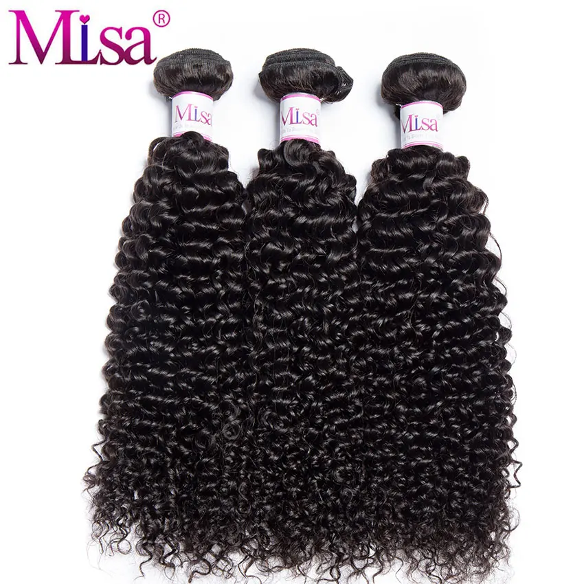 

Mi Lisa Kinky Curly Hair 3 Bundle Deals Malaysian Curly Weave Human Hair Bundles Free Shipping 100g/pc Remy Malaysian Curly Hair