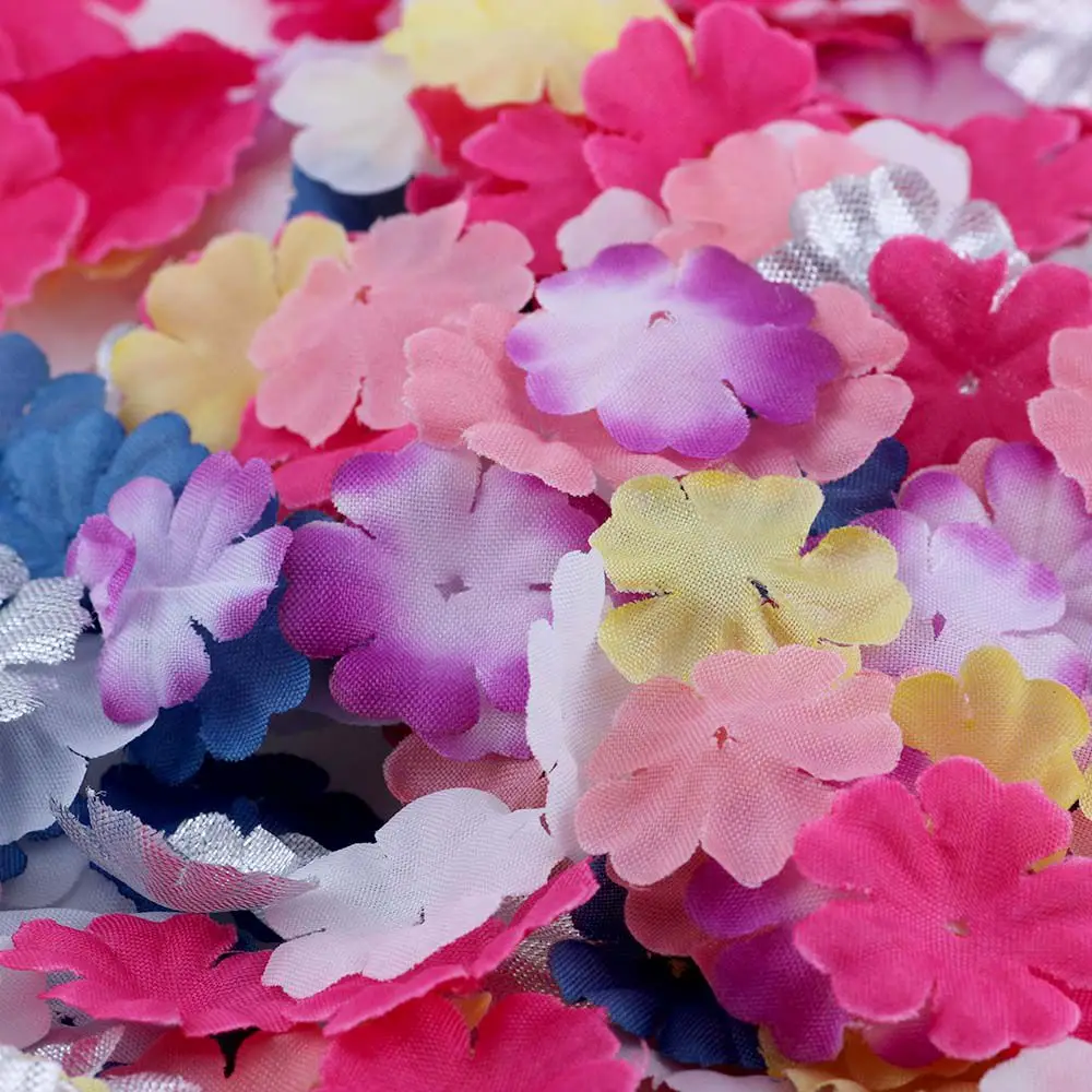 500 шт. цветные искусственные цветы, лепестки листьев, шелк для свадебного украшения дома, сделай сам, скрапбукинг, Флорес, аксессуары, украшения для растений - Цвет: mix color