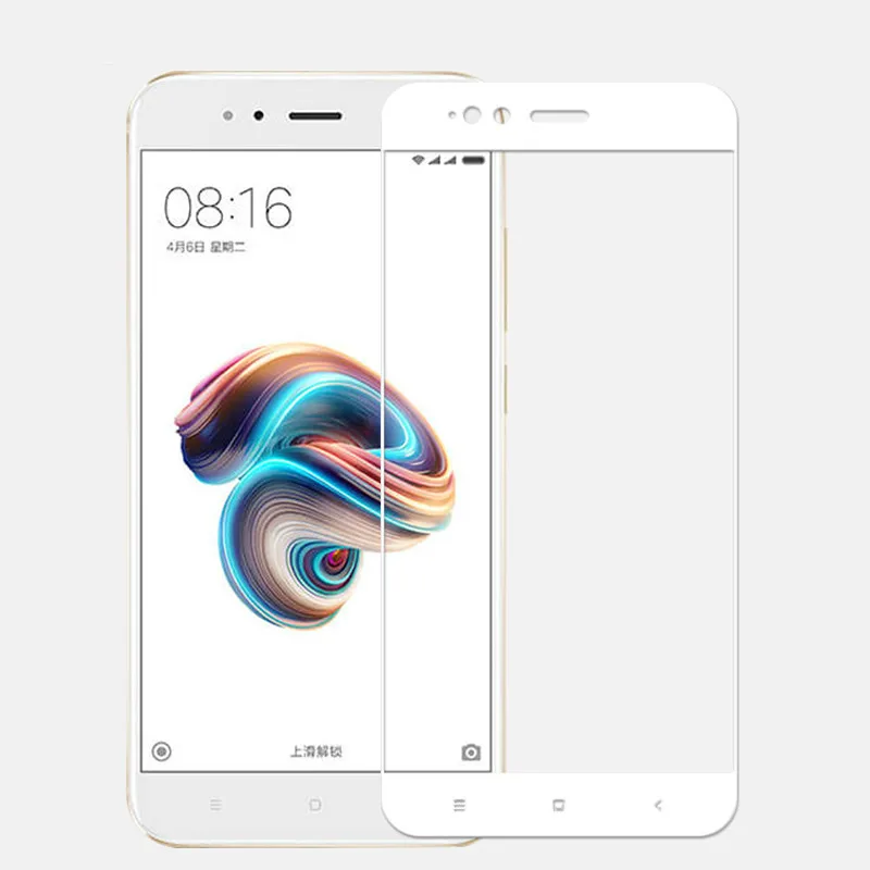 Твердое Защитное стекло для сотового телефона Xiaomi Mi A1 5x Закаленное пленка 3D 9H