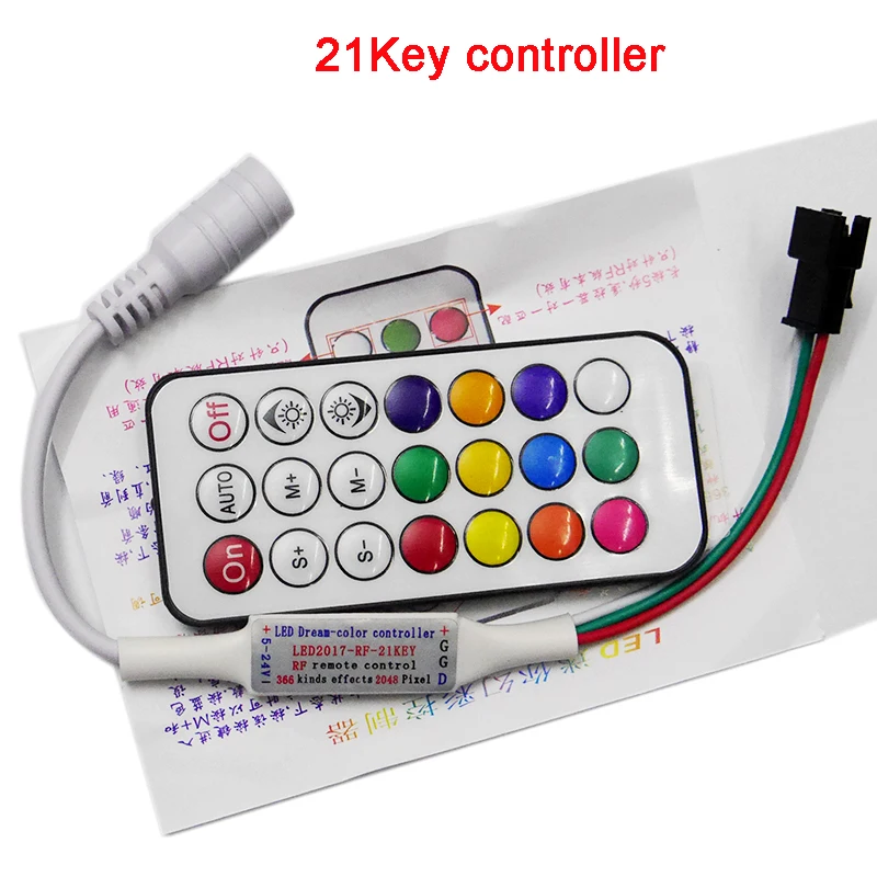 Мини 3 ключа 14 ключей 21 ключ RGB IR RF пульт дистанционного управления, для WS2811 WS2812B WS2813 APA102 контроллер полосы