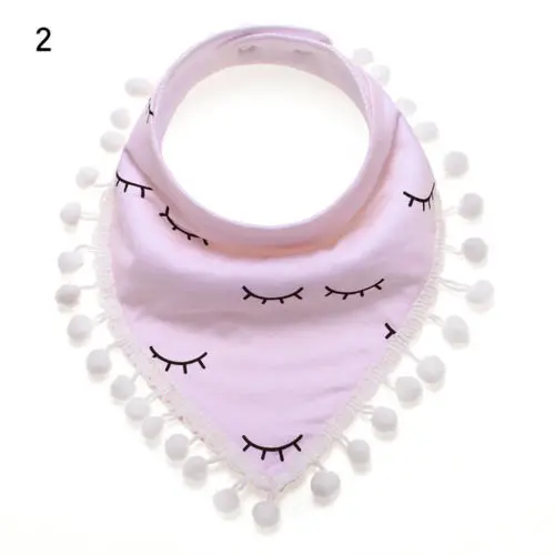 1PC/4PCs Infant Baby Unisex Bibs Feeding Saliva Towel Dribble Triangle Bandana Cute - Color: Black