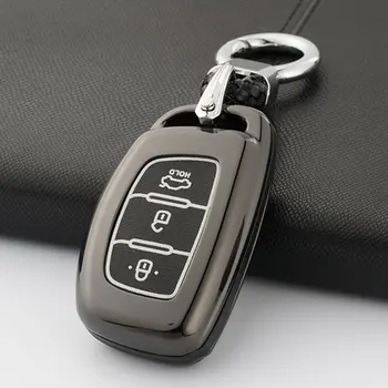 

Zinc Alloy Car Key Fob Cover Case For Hyundai solaris 2017 Tucson Creta ix25 i10 i20 i30 Verna Mistra Elantra 2015