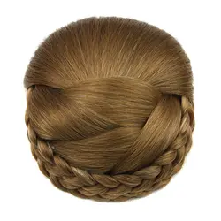 Soowee 6 цветов Синтетические волосы плетеный Chignon клип в пучок волос Chignon парики Donut ролика шиньоны для Для женщин