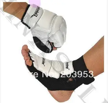 Sanda Boksen Karate Judo Taekwondo Zandzakken Hand Handschoenen Werkhandschoenen Protector + Verpleging Enkel Vechten Voet Enkel Beschermende Kleding