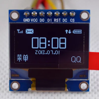 1 шт. 7pin интерфейс 128X64 128*64 OLED дисплей модуль 0,9" ssd1306 IEC IIC последовательный порт SPI oled экран для stm32 C51 ARD 3,3 В - Цвет: White oled part