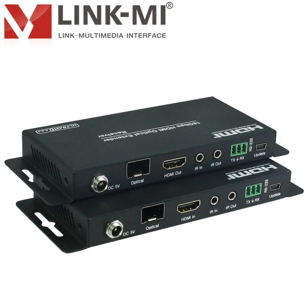 LINK-MI LM-OF02 HDMI по оптическому волокну Extender видео с разрешением до 4K2K@ 50/60 Гц(YUV444