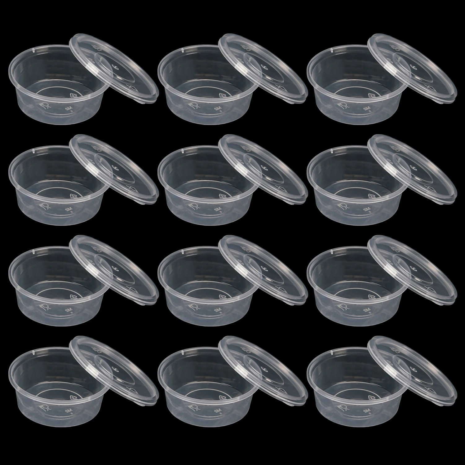 Behogar 100PCS 80ml Disposable Plastic Dressings Condiments Sauces