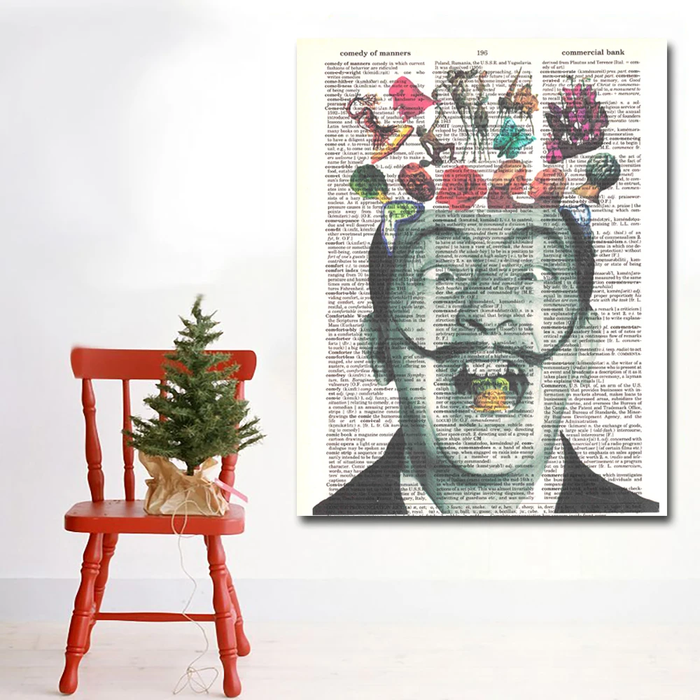 

Abstract Portrait Of Salvador Dali Painting Wall Art Prints Pictures Printed On Canvas Art Print Posters For Living Room Decor