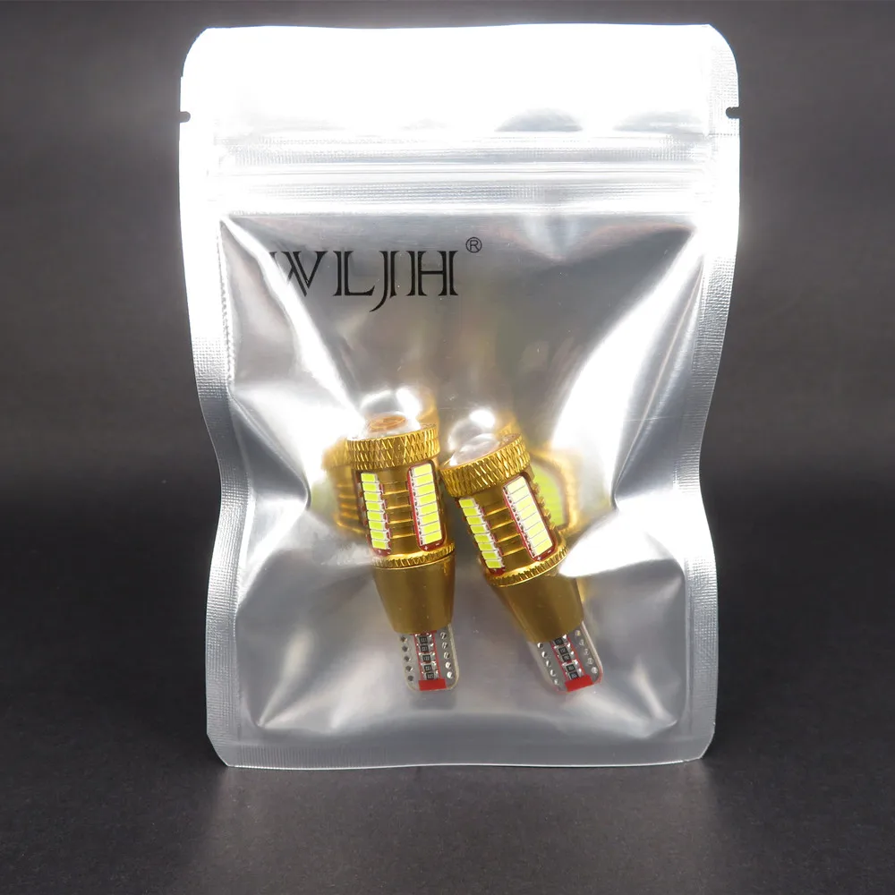 WLJH 2x Canbus автомобильная светодиодная лампа W16W LED T15 4014 запасной светильник заднего