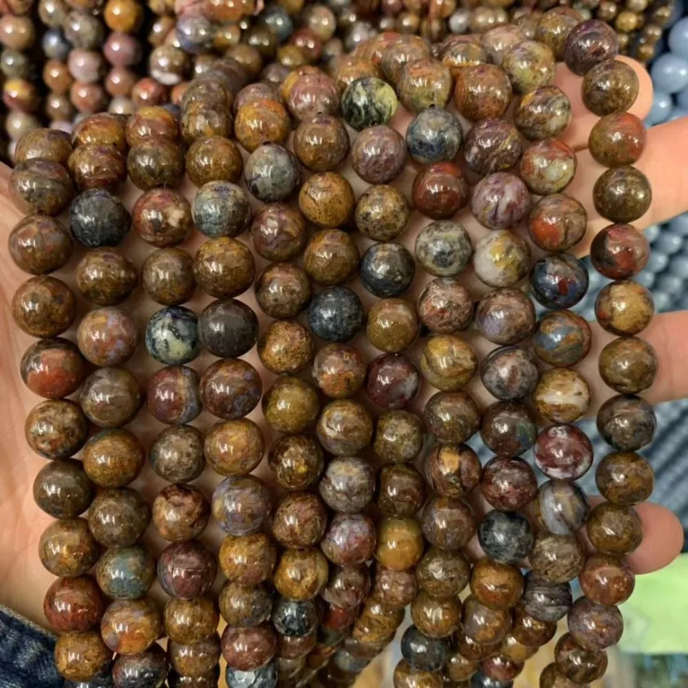 Каменные бусины Pietersite из натуральных драгоценных камней DIY свободные для