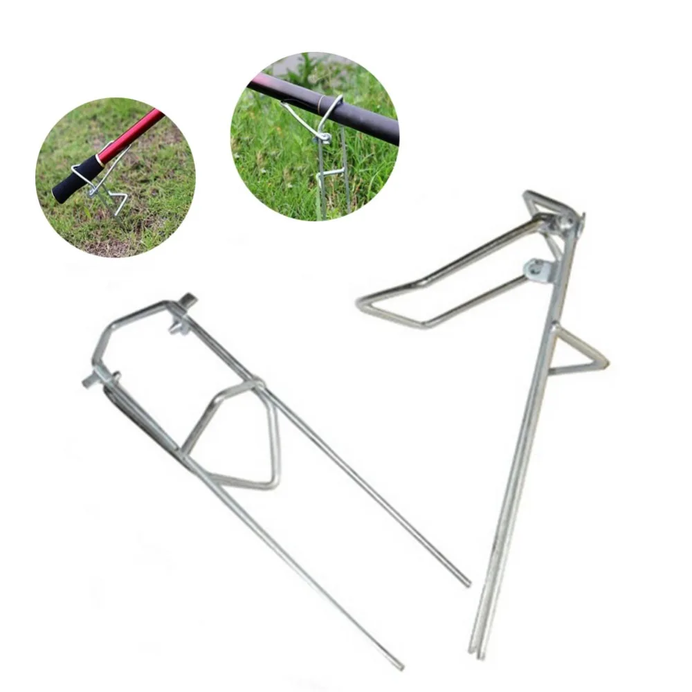 

Outdoor Protable Adjustable Stand Spring Fishing Rod Rest Holders Sea Beach Fishing Rod Rests Tripod Stand Fishing Rod Rest
