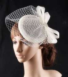 Free Shipping Elegant Wedding Hats For Women Cheap Hair Accessories 2020 Vintage Bridal Hats In Stock Wedding Hat Veils
