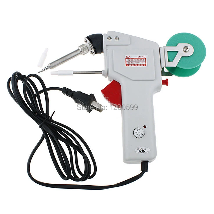 

AC220V 80W Automatic Send Tin Soldering Iron Gun Adjustable Temperature