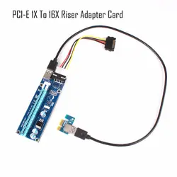 60 см USB3.0 pci-e Экспресс 1X к 16x Extender адаптер Riser Card SATA 4PIN Мощность кабель #240875