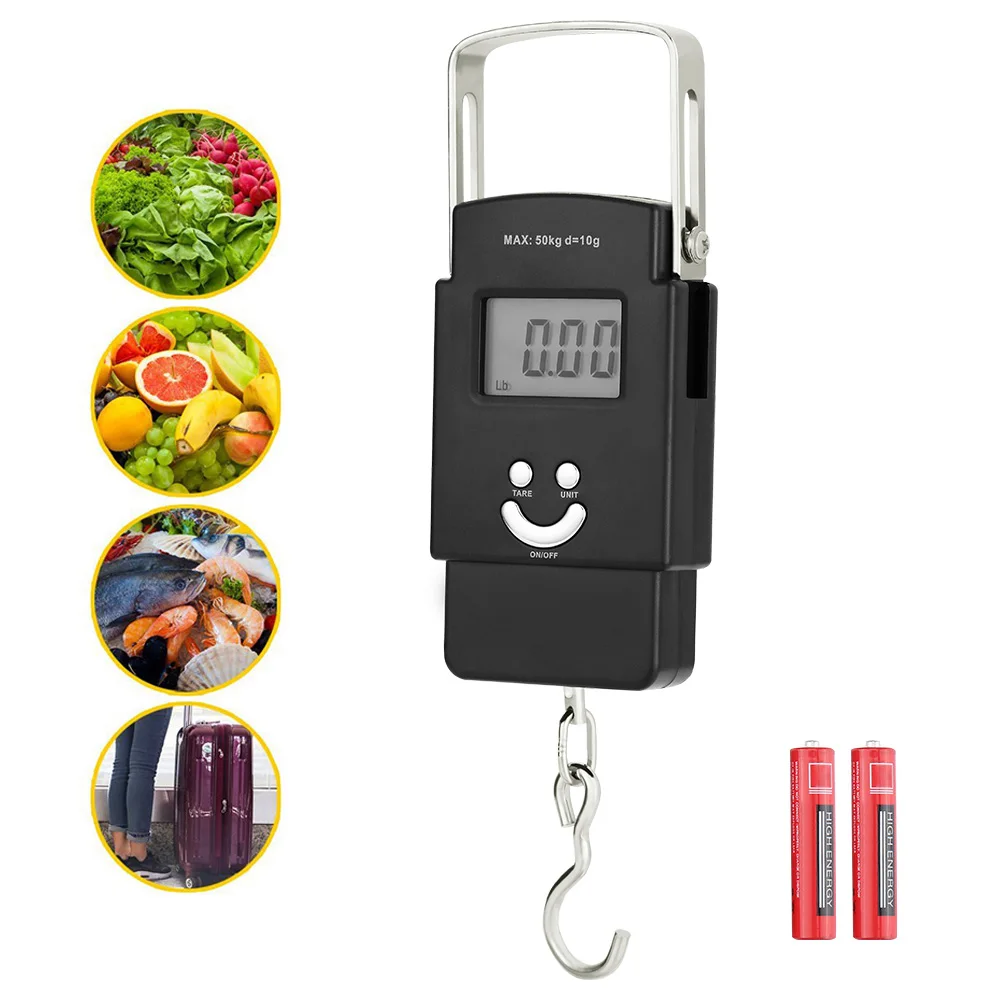 

Newly Backlit LCD Display 110lb/50kg Electronic Balance Digital Fishing Postal Hanging Hook Scale BN99