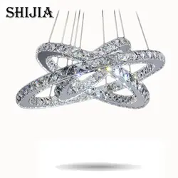 Горячая Распродажа ромбовидный кольцо светодиодный кристалл светильник в современном стиле кружки люстр 100% гарантия бесплатная доставка