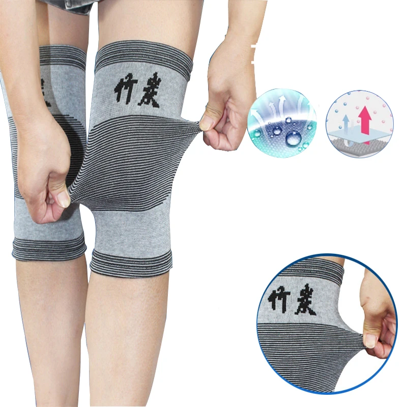 Bamboo Carbon Fiber Knee Sleeve Protector Compression Tendon Knee