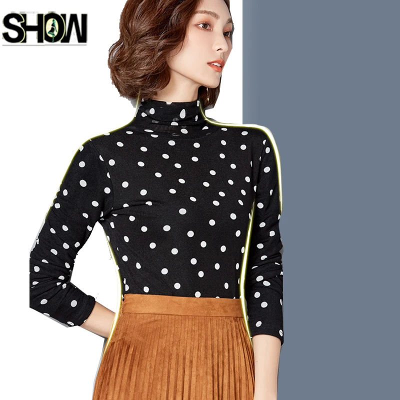 Winter Basic Shirts New Hot Women Fashion Slim Elegant Ladies Office